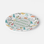 恐竜の誕生日パーティーの写真 ペーパープレート (アングル)