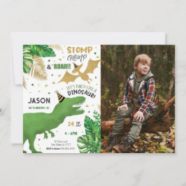 恐竜の誕生日パーティーの写真 招待状