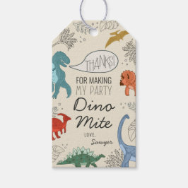 恐竜の誕生日パーティーの好意ギフトラベル ギフトタグ