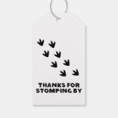 恐竜の誕生日パーティーの好意ギフトラベル ギフトタグ (裏面)