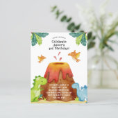 恐竜の誕生日パーティーの招待状 (スタンド正面)