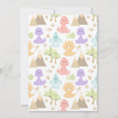 恐竜の誕生日パーティーの招待状 招待状 (裏面)