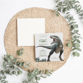 恐竜の誕生日パーティーの招待状 招待状