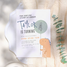 恐竜の誕生日パーティーの招待状 招待状