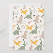 恐竜の誕生日パーティーの招待状 招待状 (裏面)