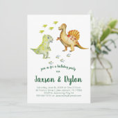 恐竜の誕生日パーティーの招待状 招待状 (スタンド正面)