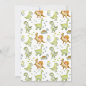 恐竜の誕生日パーティーの招待状 招待状 (裏面)