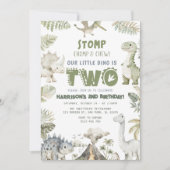 恐竜の誕生日パーティーの招待状 招待状 (正面)