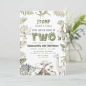 恐竜の誕生日パーティーの招待状 招待状 (スタンド正面)