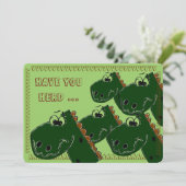 恐竜の誕生日パーティーの招待状 招待状 (スタンド正面)