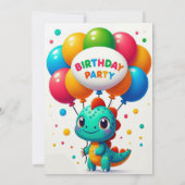 恐竜の誕生日パーティーもうひとつ! 招待状 (裏面)