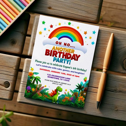 恐竜の誕生日パーティーもうひとつ! 招待状