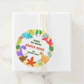 恐竜の誕生日パーティーをテーマにした フェイバータグ (インサイチュ)