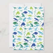 恐竜の誕生日パーティーウォーターカラーキッズ招待状 招待状 (裏面)
