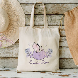 恐竜の誕生日パーティーギフトピンクパープル トートバッグ