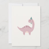 恐竜の誕生日パーティーサンキューカード サンキューカード (裏面)