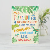 恐竜の誕生日パーティーサンキューカード 招待状 (スタンド正面)