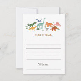 恐竜の誕生日パーティータイムカプセル ノートカード