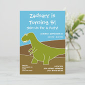 恐竜の誕生日パーティーテーマ 招待状 (スタンド正面)