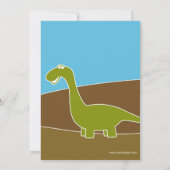 恐竜の誕生日パーティーテーマ 招待状 (裏面)