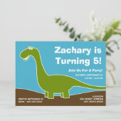 恐竜の誕生日パーティーテーマ 招待状 (スタンド正面)