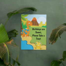 恐竜の誕生日パーティートルサイン ポスター