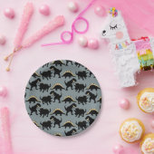 恐竜の誕生日パーティープレート金ゴールド ペーパープレート (パーティー)