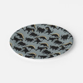 恐竜の誕生日パーティープレート金ゴールド ペーパープレート (アングル)