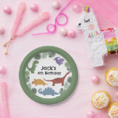 恐竜の誕生日パーティープレート ペーパープレート (パーティー)