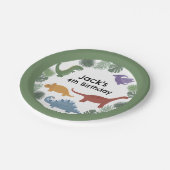 恐竜の誕生日パーティープレート ペーパープレート (アングル)