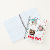 恐竜の誕生日パーティーマイルストーンゲストブック ノートブック (内部)