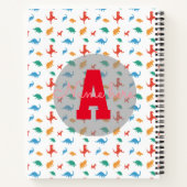 恐竜の誕生日パーティーマイルストーンゲストブック ノートブック (裏面)