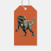 恐竜の誕生日パーティーメッセージカード ギフトタグ (裏面)