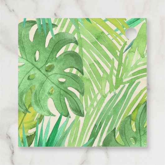 恐竜の誕生日パーティーメッセージカード フェイバータグ (裏面)