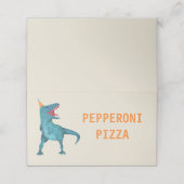 恐竜の誕生日パーティーメニューテントカード プレイスカード (外部開封)