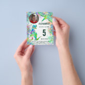 恐竜の誕生日パーティーモダン予算 チラシ (手)