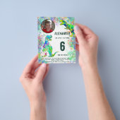 恐竜の誕生日パーティー写真の予算 チラシ (手)