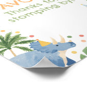 恐竜の誕生日パーティー好意サイン ポスター (角)