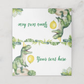 恐竜の誕生日パーティー座席表 プレイスカード (外部開封)