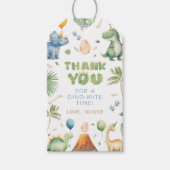 恐竜の誕生日パーティー感謝の気持ちのギフトタグ ギフトタグ (正面)