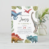 恐竜の誕生日パーティー招待テンプレート, Dinos 招待状 (スタンド正面)