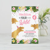 恐竜の誕生日パーティー招待状 フォーエバーワイルド ディノパーティ 招待状 (スタンド正面)