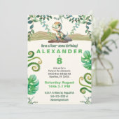 恐竜の誕生日パーティー招待状 招待状 (スタンド正面)