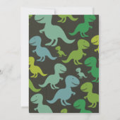 恐竜の誕生日パーティー招待状 招待状 (裏面)
