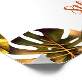 恐竜の誕生日パーティー歓迎サイン ポスター (角)