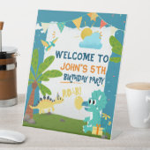 恐竜の誕生日パーティー歓迎ペデスタルサイン 台座サイン (インサイチュ)
