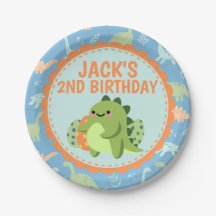恐竜の誕生日パーティー紙プレート