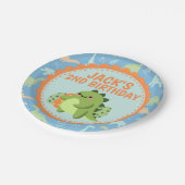 恐竜の誕生日パーティー紙プレート ペーパープレート (アングル)