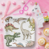 恐竜の誕生日パーティー紙プレート ペーパープレート (パーティー)