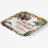 恐竜の誕生日パーティー紙プレート ペーパープレート (傾斜あり)